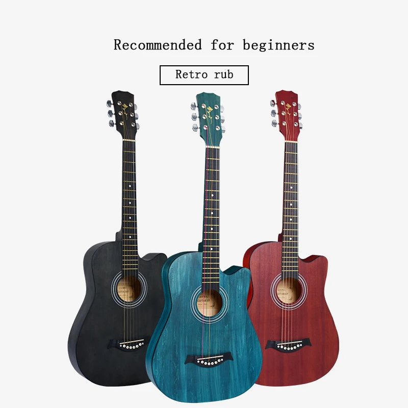 38-дюймовая люминиевая фотогитара для мужчин и женщин студентов народная гитара