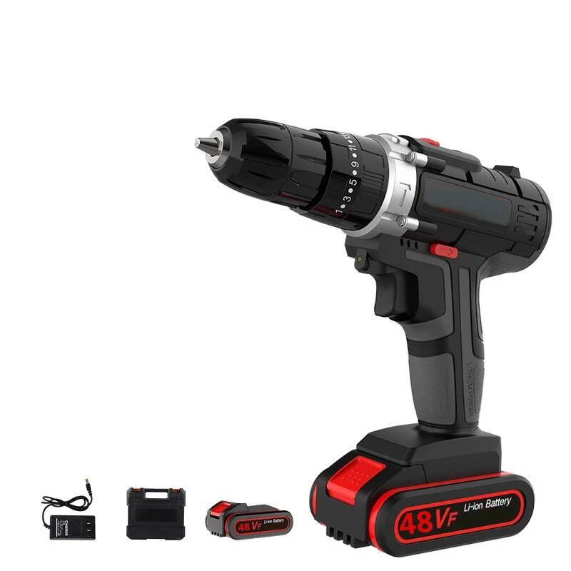 

12V 16.8V 48V Cordless Drill Electric Screwdriver Mini Wireless Power Driver 7500mAh Lithium Battery 25+3 Torque 2 Speed Impact