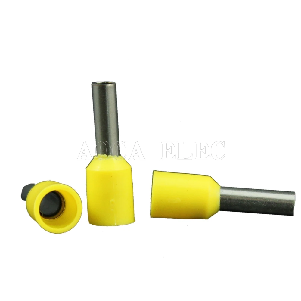 

E1008 E1010 E1012 Tube insulating Insulated terminals 1000PCS/Pack 1MM2 Cable Wire Connector Insulating Crimp Terminal Connector