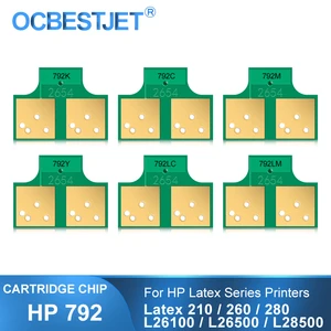 for hp 792 ink cartridge chip new upgrade chip for hp designjet l26100 l26500 l28500 latex 210 260 280 printer bk c m y lc lm free global shipping