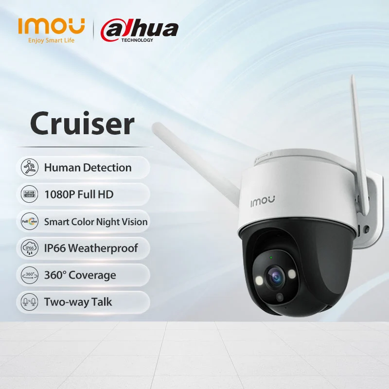 Dahua imou Cruiser Wifi камера 1080P детекция людей двойная антенна и MIMO класс защиты IP67 Smart Color