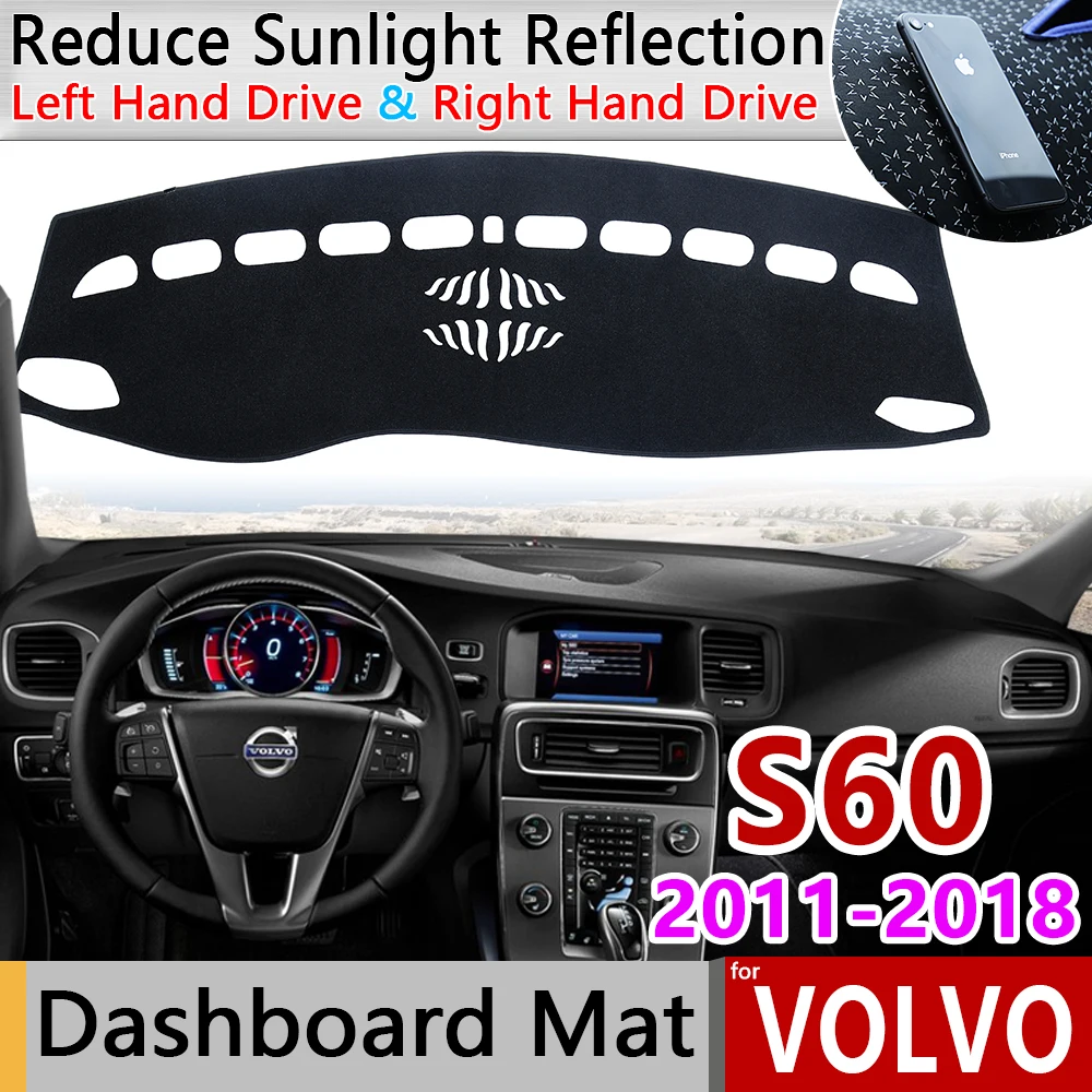 Для VOLVO S60 2011 2012 2013 2014 2015 2016 2017 2018 анти скольжения мат коврик на приборную панель