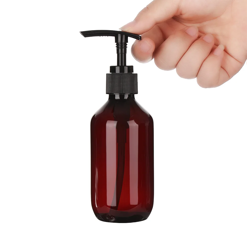 Бутылка для жидкого мыла, пена насоса для бутылок шампуня, лосьона, геля для душа объемом 100-500 мл коричневого цвета.