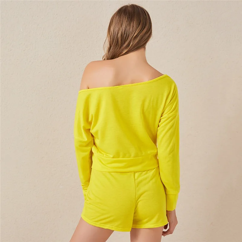 

New Summer 5 Colors Women Sets Cropped Tops Shorts Set 2 Pieces Women Tracksuit Cotton Blend T Shirts Shorts