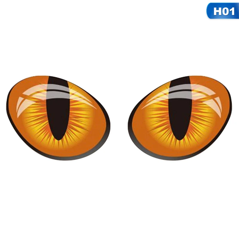 2 шт. милые моделирования наклейки Глаза Кошки автомобиль 3D виниловые в виде