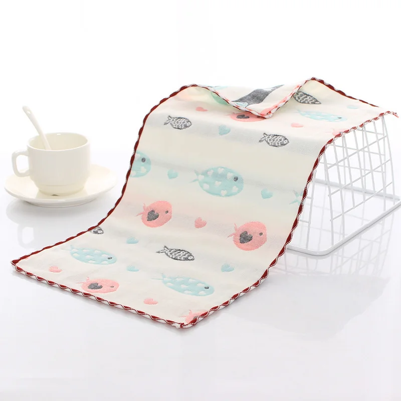 Cotton Baby Towel 6 Layer Handkerchief Kid Wipe Cloth Newborn Infant Face Bibs Feeding Towelf for Toddler YZW003 | Мать и ребенок