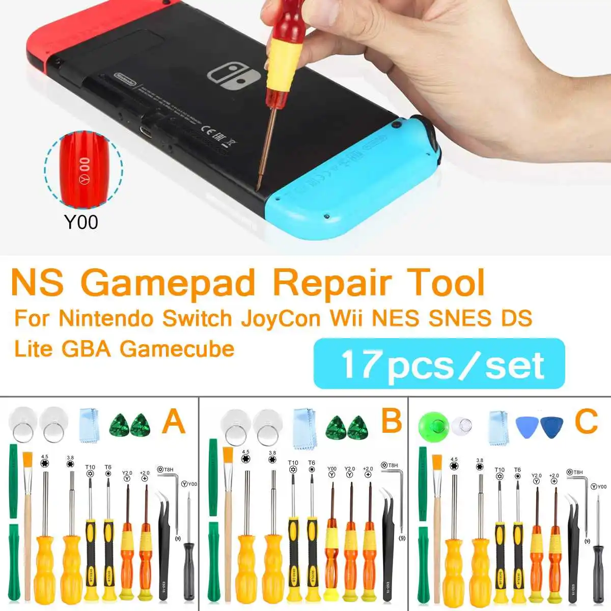 17 в 1 геймпад NS Инструменты для ремонта отвертка Набор инструментов игровых бит