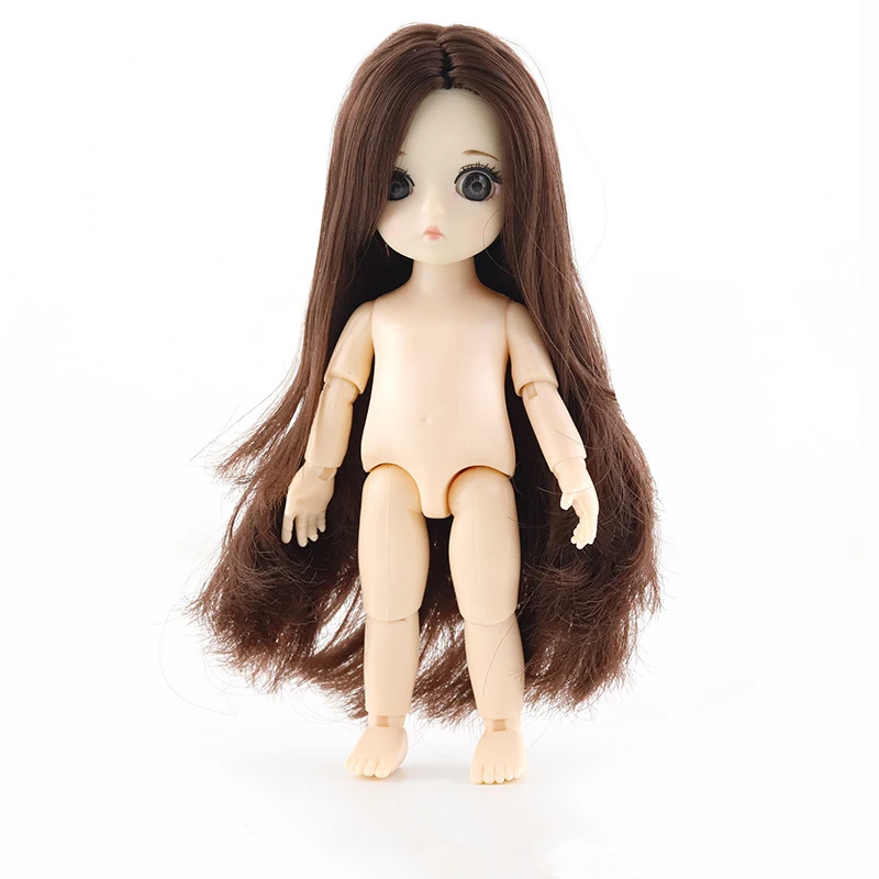 Brown A 13 подвижных шарнирных 15 см 1/8 куклы игрушки BJD Детская кукла Обнаженная Женская мода тела Куклы Игрушки для девочек подарок нормальная кожа - Цвет: Brown A