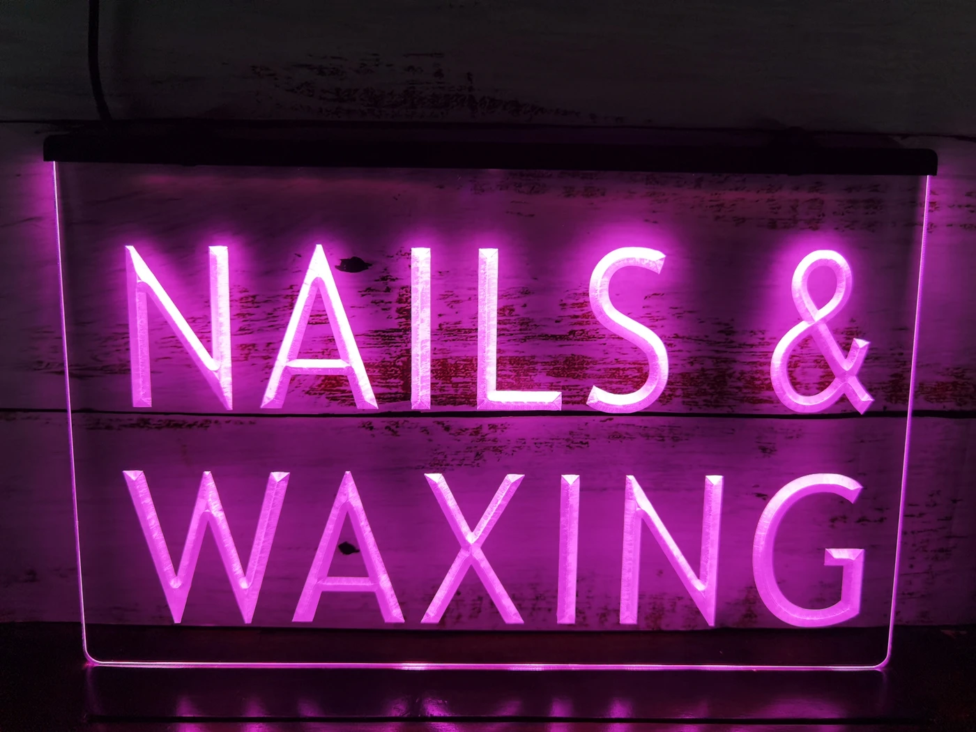 Светодиодная неоновая световая вывеска для салона красоты I358 Nail & Waxing|Таблички и