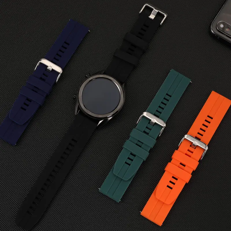 PCTC силиконовый ремешок для huawei Watch GT Active/Элегантный ремешок для huawei Honor Magic Smart Защитная пленка для часов пленка
