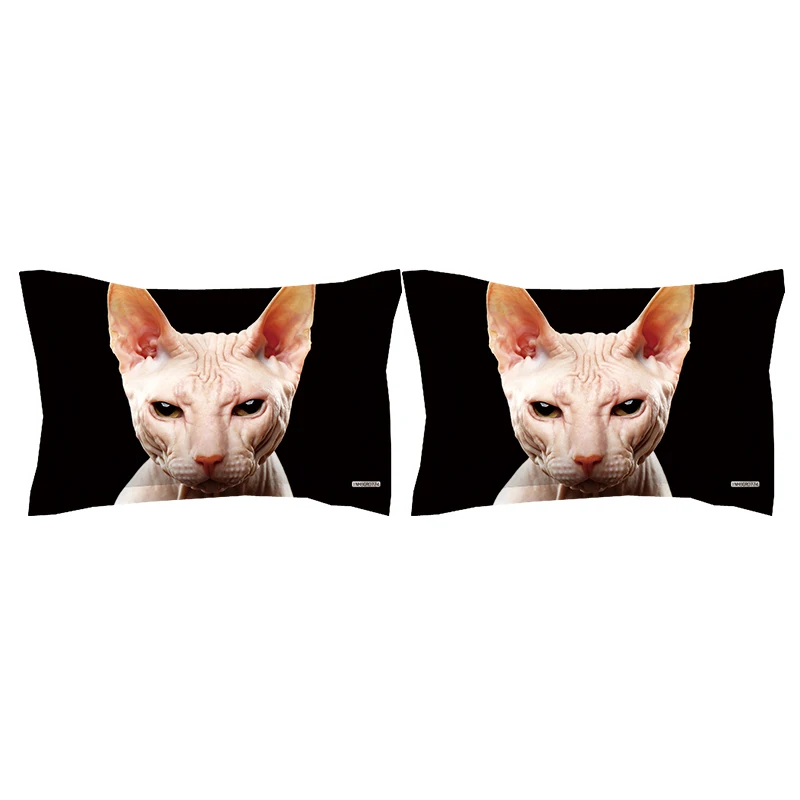 Комплект постельного белья с объемным изображением кота Королевский двойным