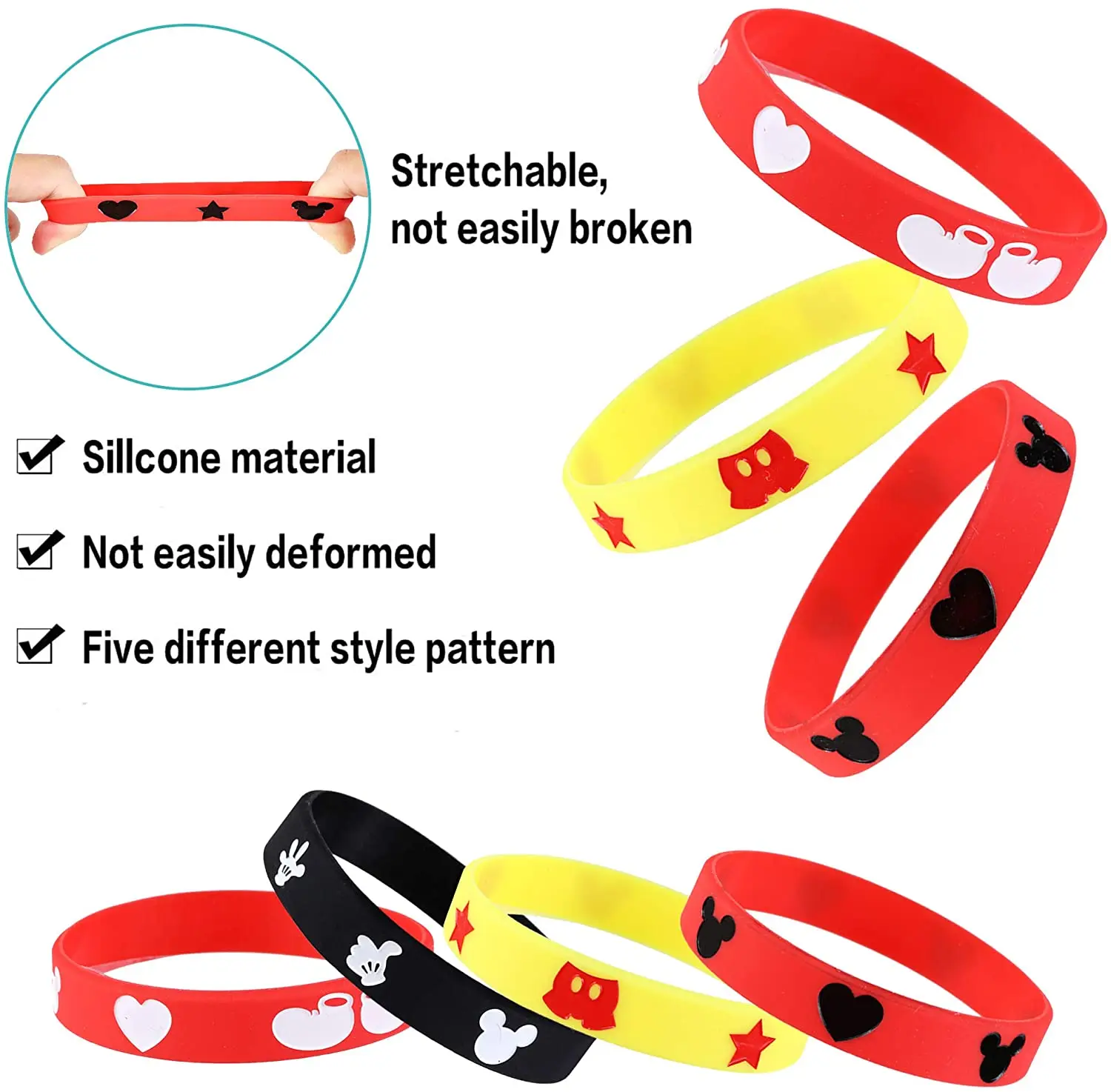 10 шт. детский силиконовый браслет Минни Маус | Дом и сад