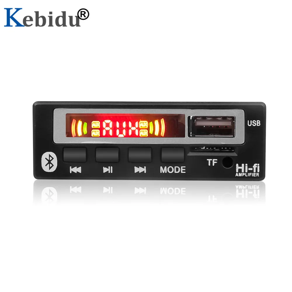 Kebidu Беспроводной Bluetooth 5V 12V MP3 WMA WAV декодер доска звуковой модуль музыка Динамик USB