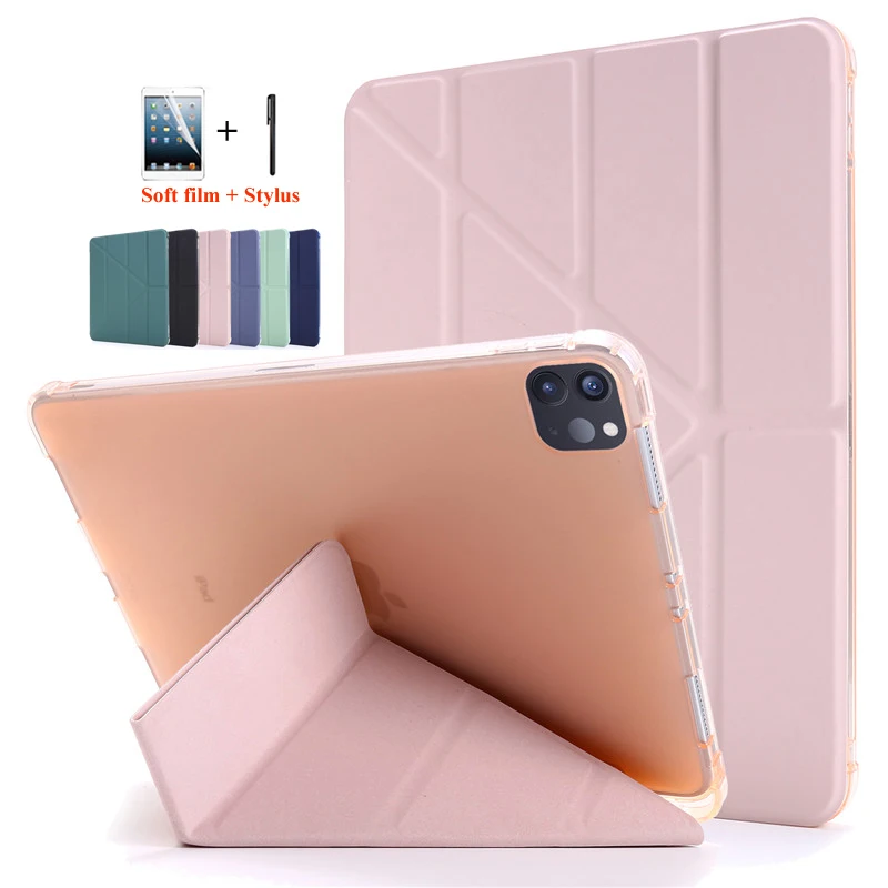 

Чехол для iPad Pro 12 9, чехол 2021 2020 2018 4-го 5-го поколения, многослойная подставка, Магнитный чехол из искусственной кожи для iPad Pro 2021, чехол