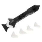 Силиконовые инструменты 5 в 1 для герметизации, угловой скребок для клея для стекла, скребок для герметика из нержавеющей стали для кухни