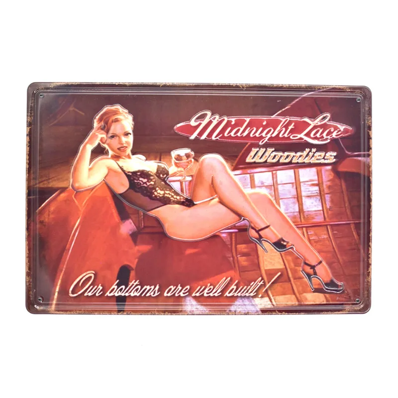Shabby Wall Metal Tin Signs Beauty Girl Style Art Bar Decoration Plaque Iron Poster Club Hotel Home Decor Retro Paints | Дом и сад