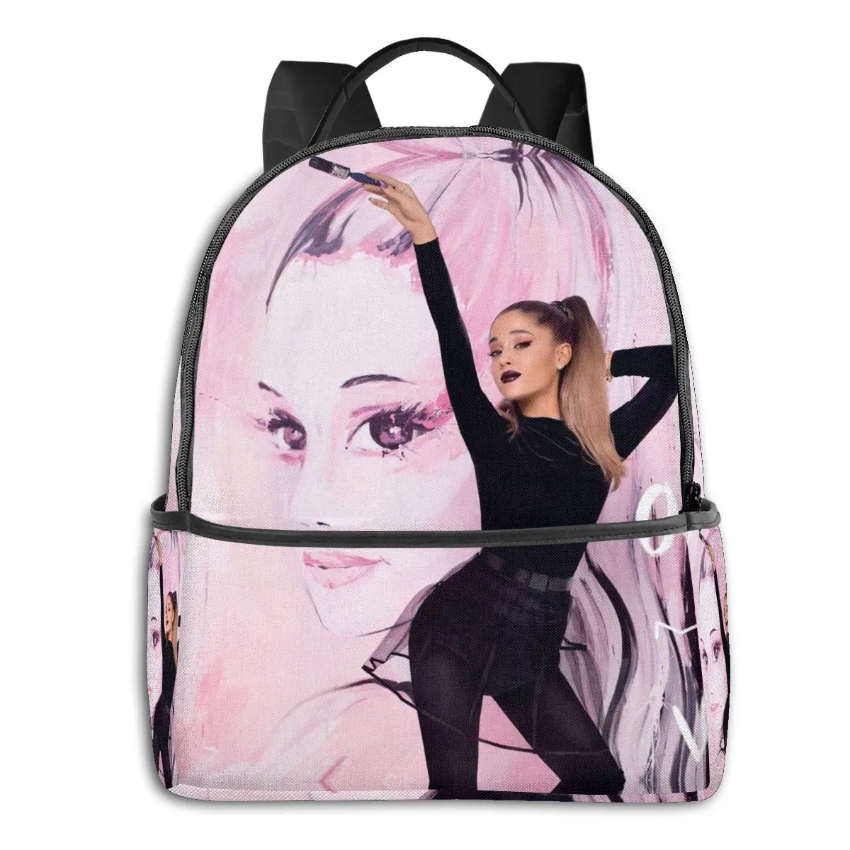 

Men Canvas Backpack Ariana Grande Backpack Unisex printing Knapsack Student School High Capacity Bookbag Travel Rucksack