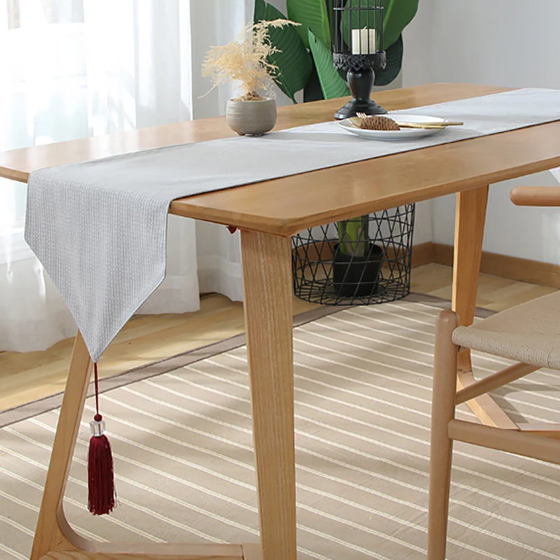 Новинка декоративная хлопковая настольная дорожка с кисточками простая