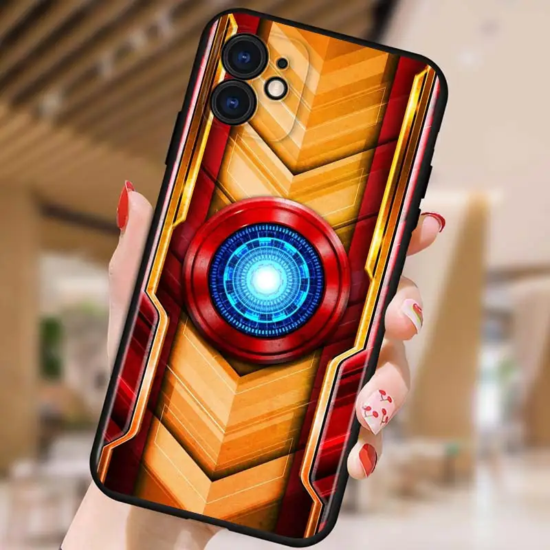 

Avengers Hero Marvel for Apple iPhone 12 Pro Max Mini 11 Pro XS Max X XR 6S 6 7 8 Plus 5S SE2020 Soft Black Phone Case