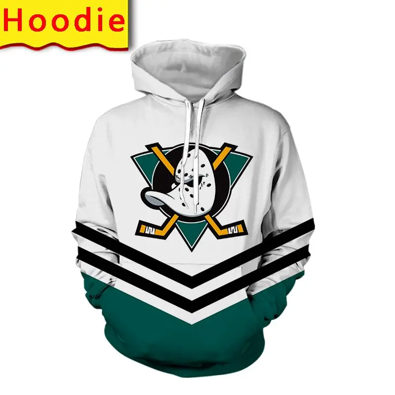 

ducks hoodie 3d print streetwear men women oversize pullover fashion harajuku hooded sweatshirts clothing hockey jersey clothes
