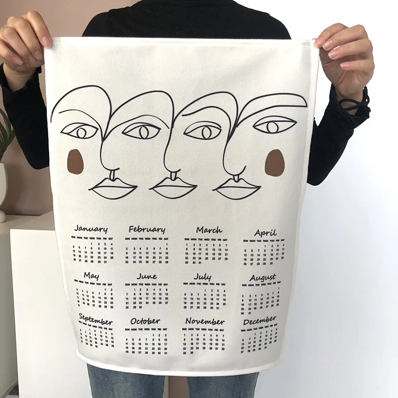 Скандинавское искусство 2020 календарь подвесной тканевый фон ткань украшение