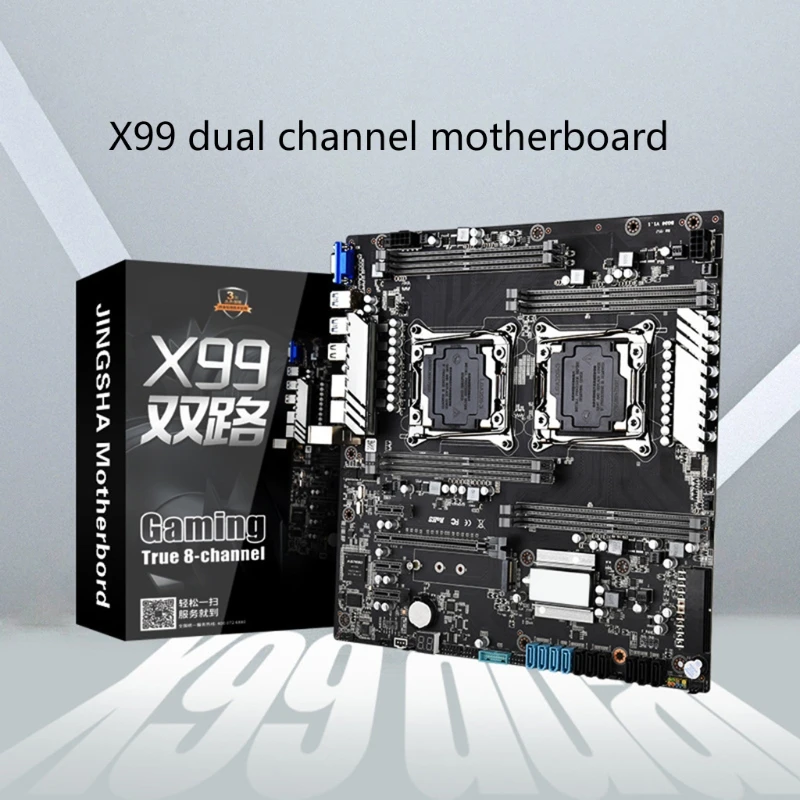 

X99 Dual Motherboard Dual CPU Motherboard LGA 2011-3 E5 V3/V4 DDR4 256GB USB3.0 M.2 NVME E-ATX Server Mainboard