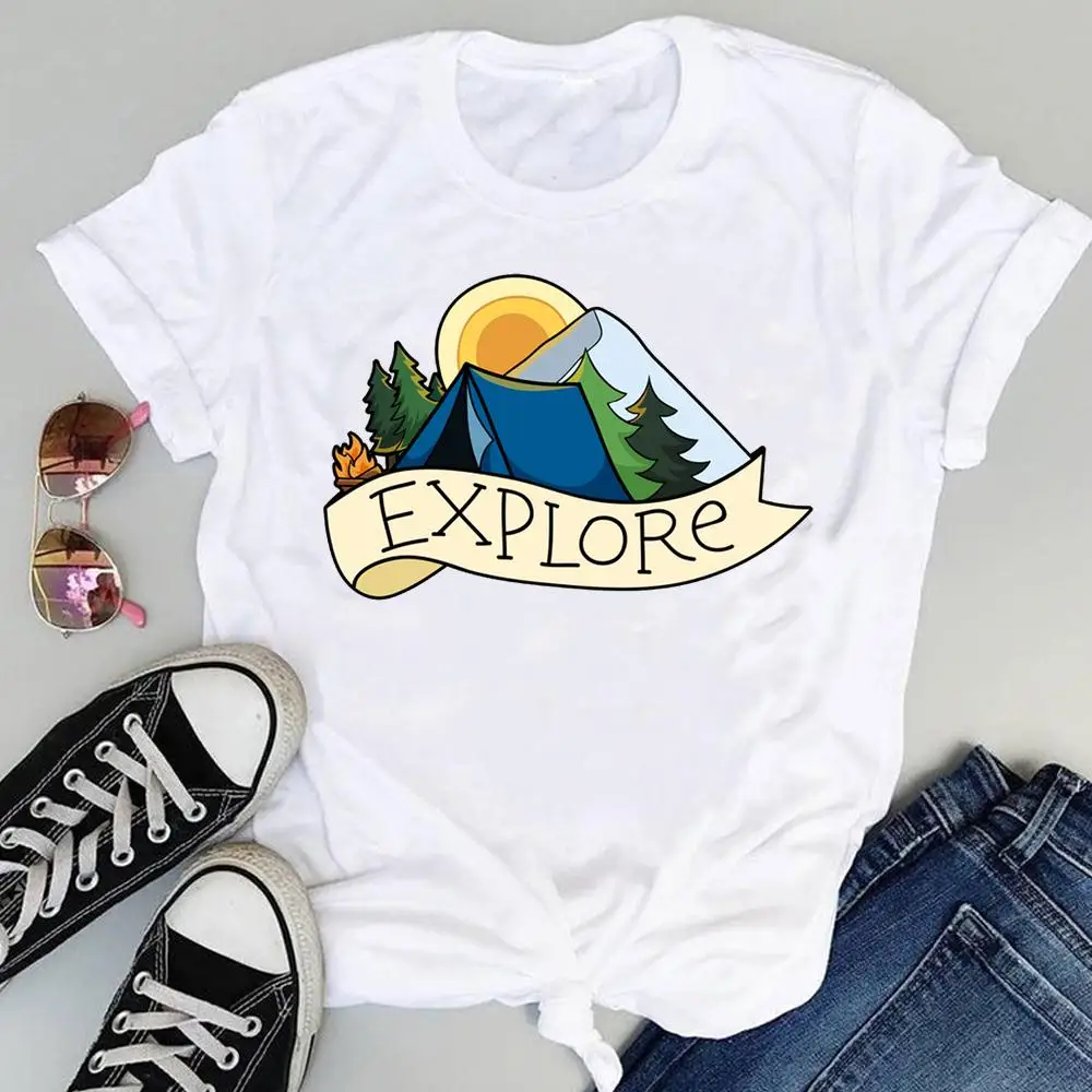 Женская летняя футболка с коротким рукавом и графическим принтом - купить по