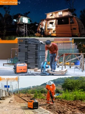 Бензиновый генератор 220 В бытовой небольшой преобразователь частоты бесшумный 3