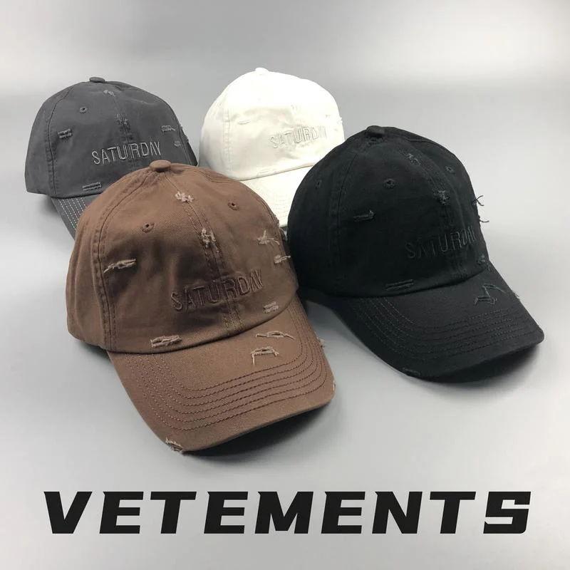 

21SS High Quality 1:1 Vetements Caps Embroidery Four Seasons Vetements Hats Versatile Justin Bieber Hip Hop Vetements Caps
