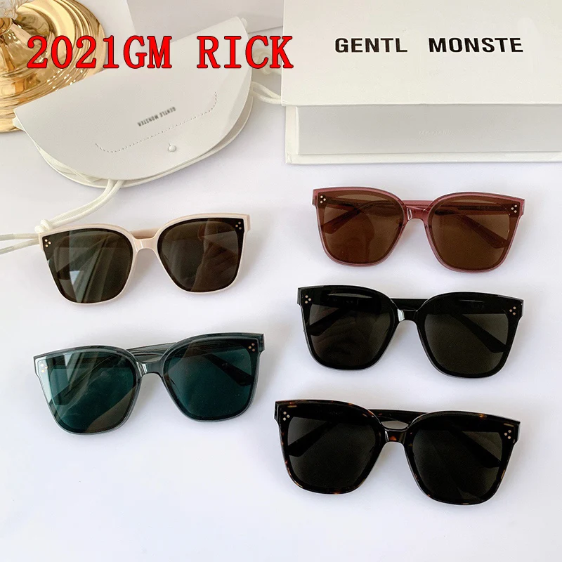 

2021 New Gentle Fashion Luxury Brand RICK GM Sunglasses Square Polarizing UV400 lenses Avetate Sun glasses for Men women