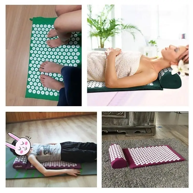 

Non Slip Massage Mat Relieve Body Pain Spike Acupressure Cushion Fitness Pilates Exercise Pillow Yoga Mat Gift Bag kuznetsov