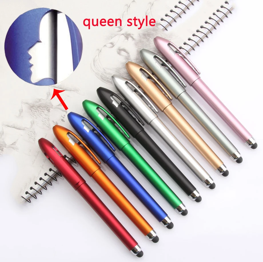 Capacitive Pencil Touch Screen Pen Queen Style Custom Advertising Logo Signature Ballpointpen Fountain Pen Gift School Supplies