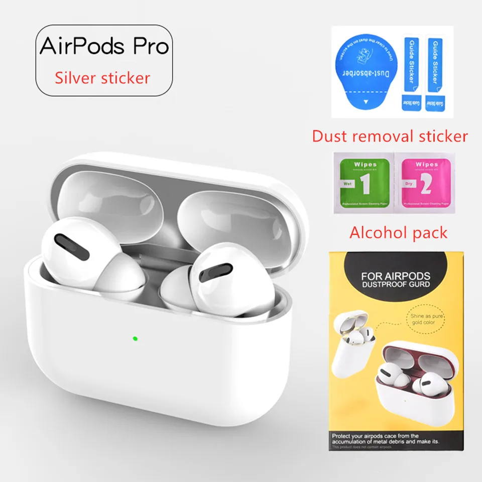 

Solid color Skin Cover Stickers for Airpods Case Dust Guard Sticker Skin Inner Cover Stickers Film for Apple Air Pods pro 2 1