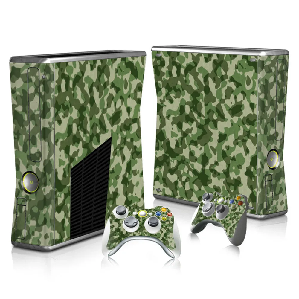 Дизайнерская наклейка для кожи защита Microsoft Xbox 360 Slim и 2 чехла-наклейки видеоигр |