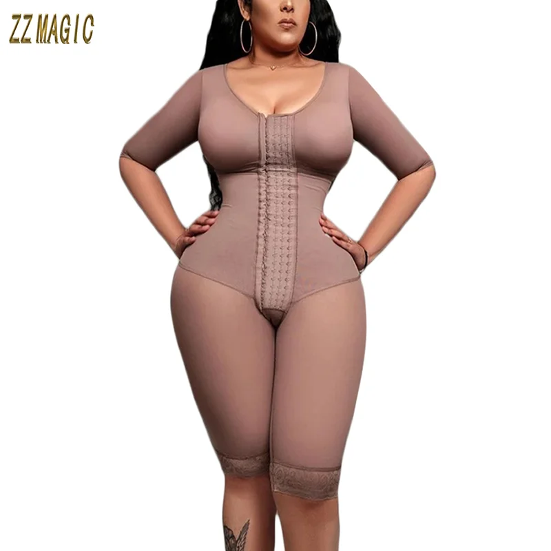 Fajas Colombianas Full Body Support Arm Compression With Built In Bra Half Sleeve Mid Leg BBl Post Op Surgery Supplies Skims