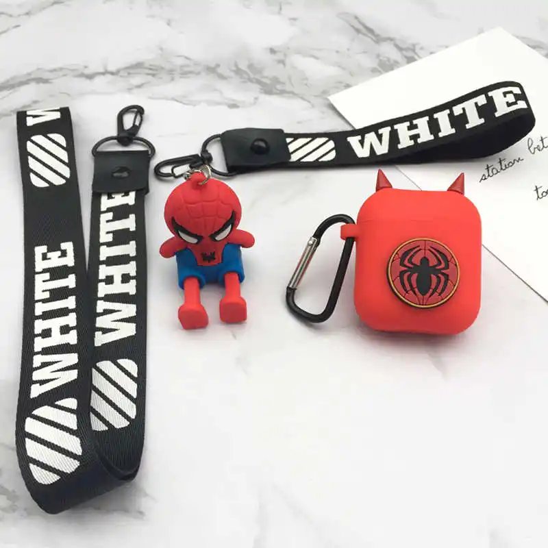 LOVERONY мультфильм Marvel Bluetooth наушники силиконовый чехол для AirPods 2 1 гарнитура Защитная крышка кулон милый Coque Air pods