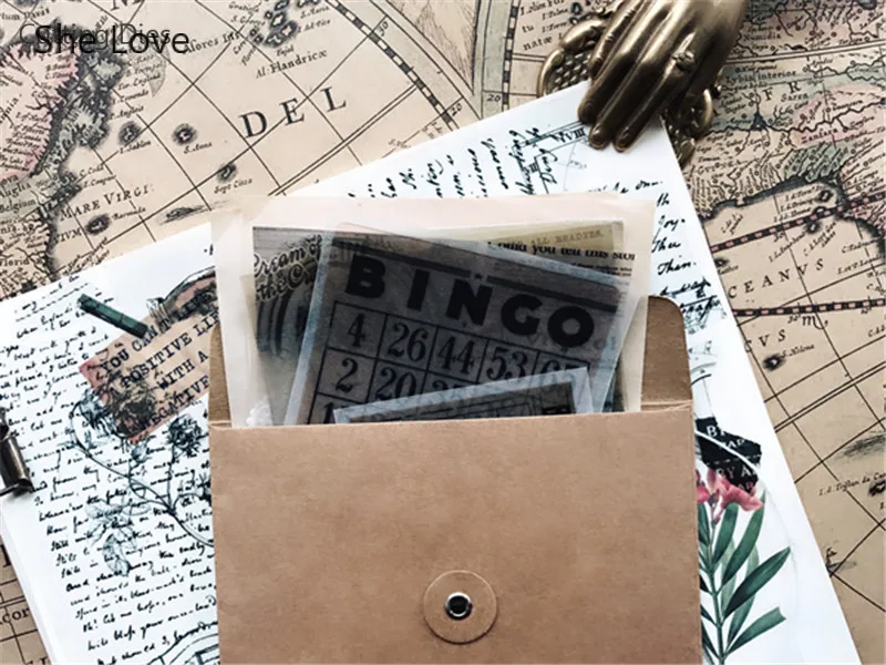 Бумажные стикеры Chzimade в стиле ретро для скрапбукинга рисования открыток 22