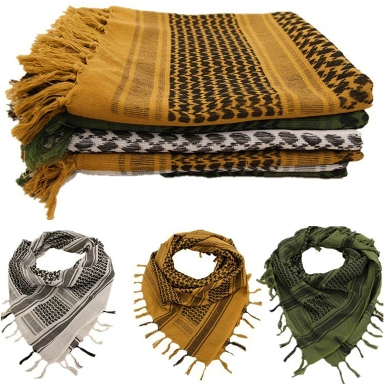 

Military Hunting Keffiyeh Shemagh Scarf Warmer Cover Winter Shawl Neck Head Wrap Cotton Windproof Hiking Scarf Men Women