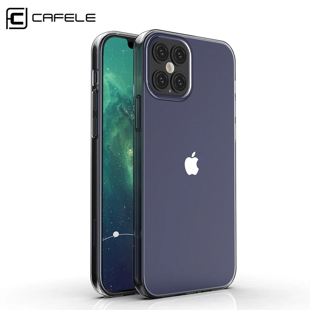 Прозрачный чехол Cafele для телефона iPhone 12 11 Pro Max Xs XR SE 2020 мягкий из ТПУ полная защита