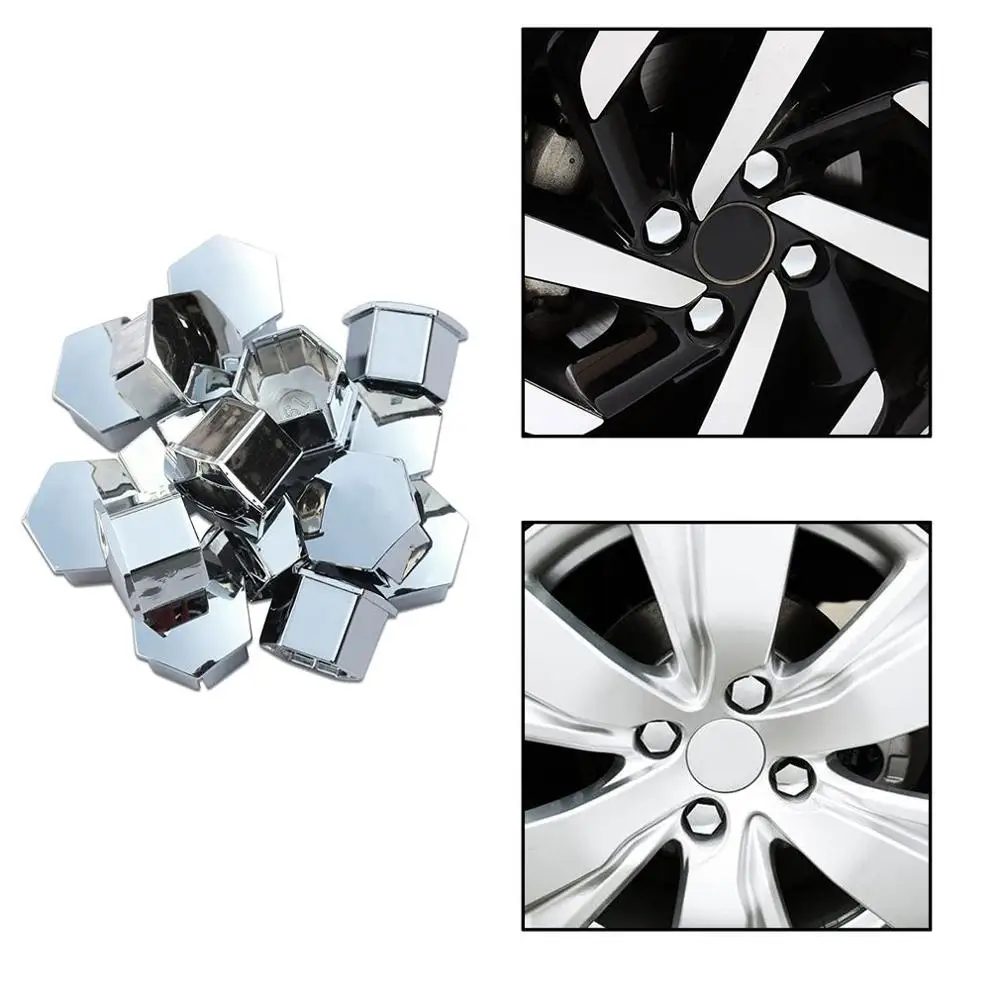 

16 Pcs 19mm Tire Screw Cap Metric Hex Bolt Cap For 307 308 408 206 207 Wheel Nut Rim Cover Decor dropshipping