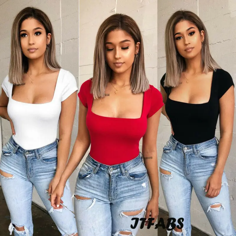 Боди женское на бретельках с открытой спиной и коротким рукавом | Женская одежда