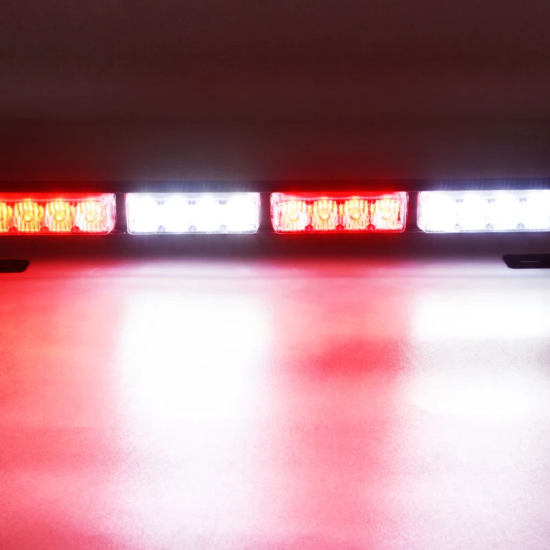 

16 LED Car Strobe Light Bar for Trucks Police Cars Construction Vehicles Interior Safety Warning Flash light Yellow White Red