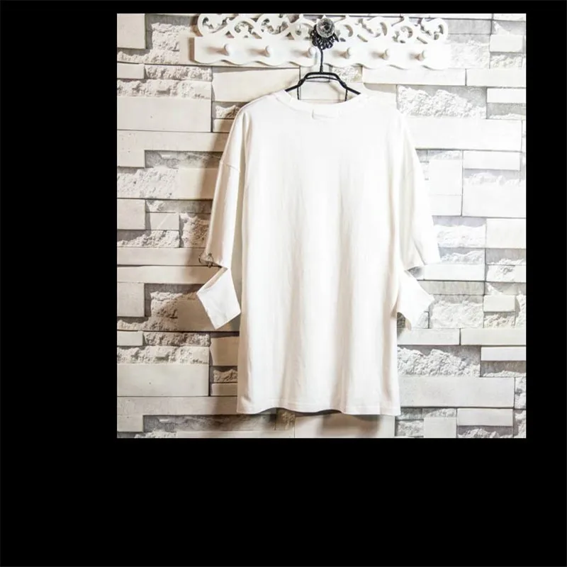 

10396-Short-sleeved t-shirt men's summer cotton loose T-shirt men's Hong Kong style wild ins half-sleeved men's tide