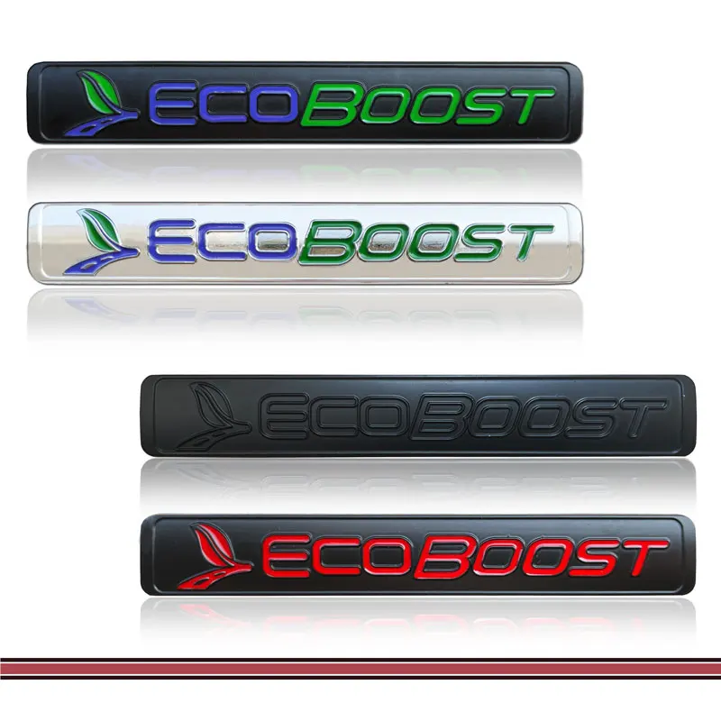 Металлическая 3d-эмблема ECOBOOST ECO BOOST задний багажник автомобиля для Ford Focus Fiesta Ecosport