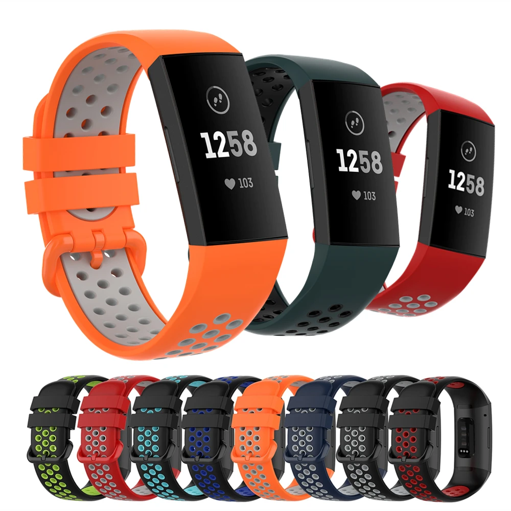 

Silicone Band For Fitbit Charge 4 Wrist Strap For Fitbit Charge 3/3 SE Smart Bracelet Sport Watch Straps Wristband Accessories