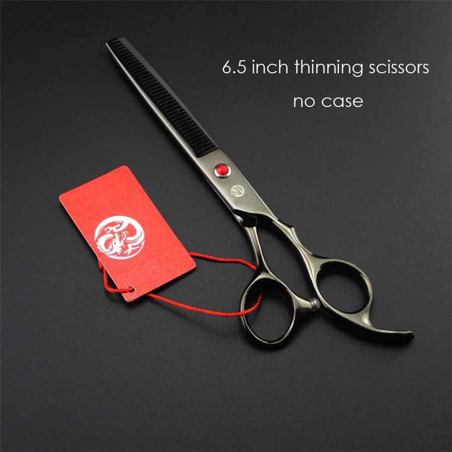 thinning no case Ножницы для ухода за домашними животными 7 дюймов профессиональные японские 440C ножницы для стрижки собак филировочные изогнутые ножницы для стрижки волос - Цвет: thinning no case