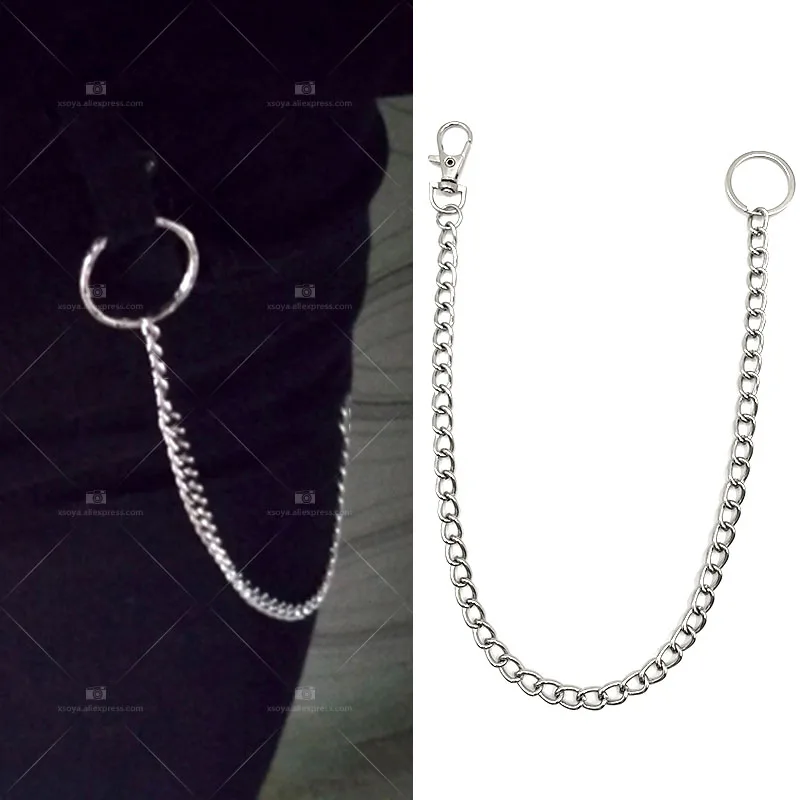 

Fashion Punk Hip-hop Trendy Belt Waist Chain Male Pants Chain Men Jeans Punk Silver Metal Trousers Chains YE01