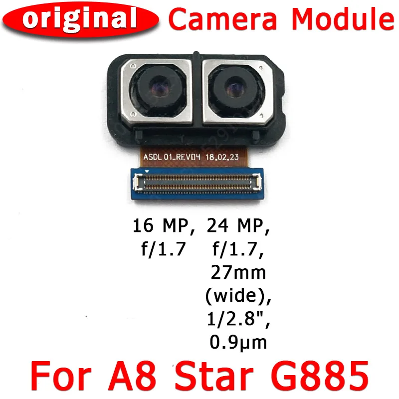 Оригинальная фронтальная задняя камера для Samsung Galaxy A8 A9 Star G885 модуль основной