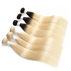 Медовый блонд 613 прямые пряди волос Плетение Омбре блонд 134 шт бразильские Remy человеческие волосы пряди для наращивания EUPHORIA