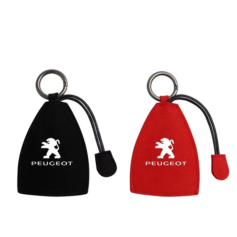 

For Peugeot Car Frizzled Fur Key Case Creative Pull Type Drawstring Key Case Male And Female Keys